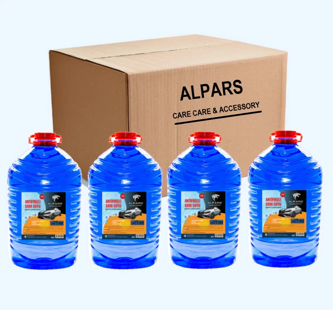 ALPARS Oto Cam Suyu 5 Lt Antifrizli Cam Suyu -25 Derece 4'lü Avantajlı Paket Kireç ve Korozyon Önleyici
