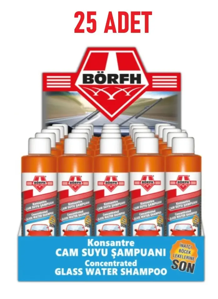 OTO MOTTO Cam Suyu Şampuanı Konsantre Cam Temizleme Sabunu Kokulu 32 ml 25 Adet